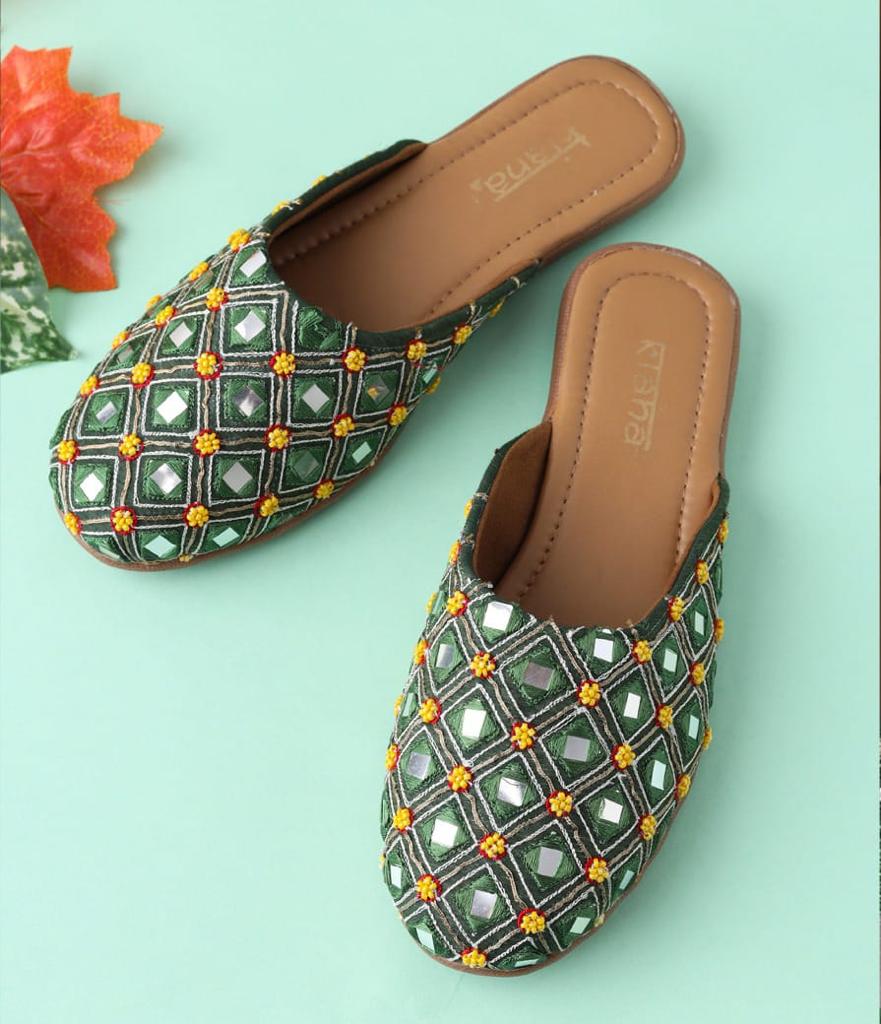 Kiana Fancy Wear Women Embroidered Indian Mojari Collection